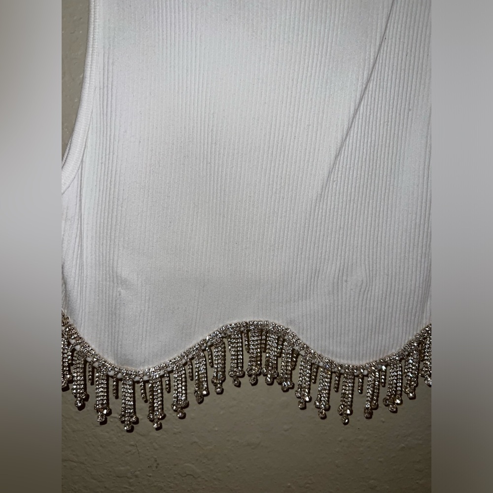 ZARA white crop top (bustier)